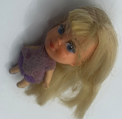 Liddle Kiddles Kiddle Lucky Locket Lilac Vintage Mattel Mini Doll 2'' TLC