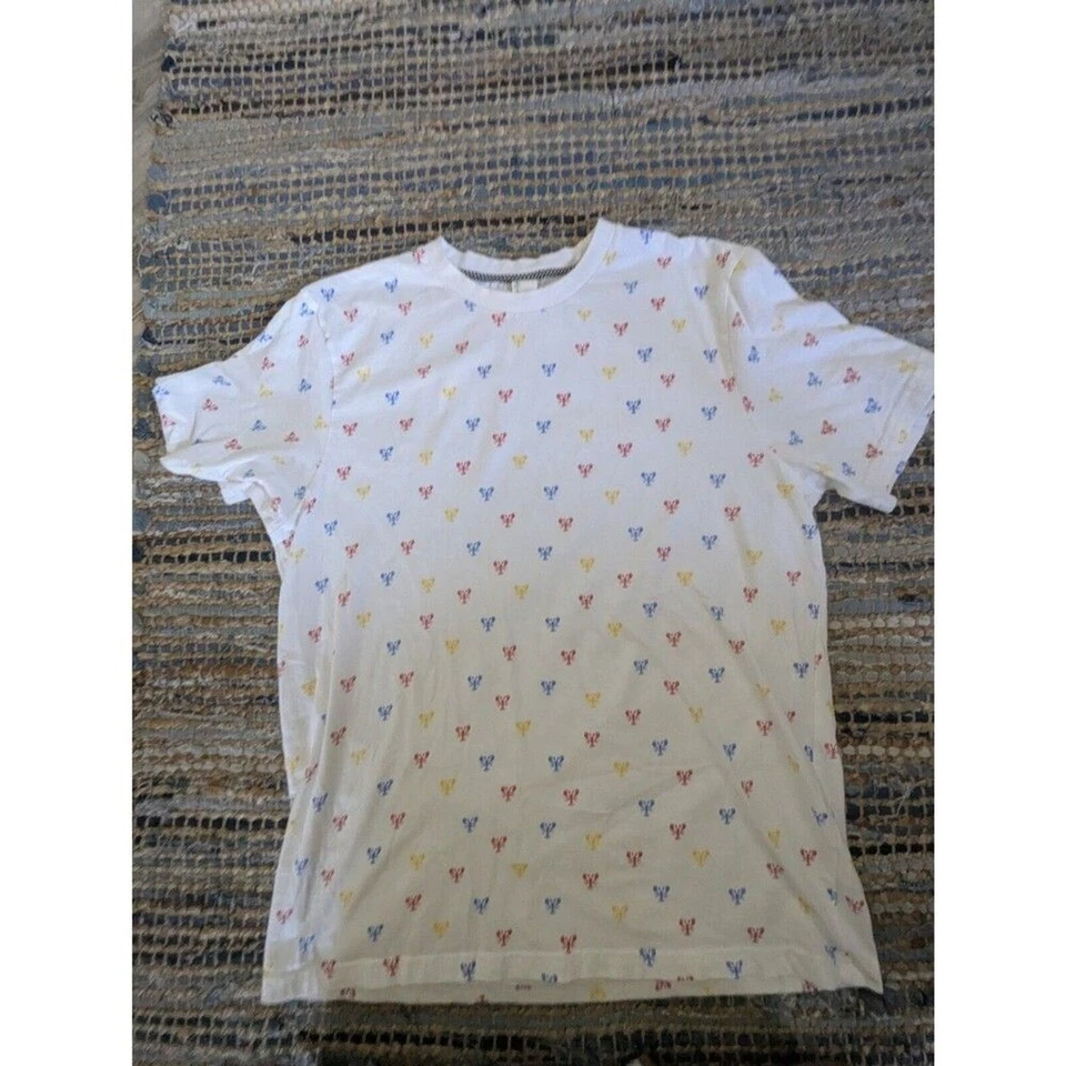 Sovereign Code Men's L Lobsters Novelty Print White Red Blue Yellow S/S Crew Nec - Image 2 of 4