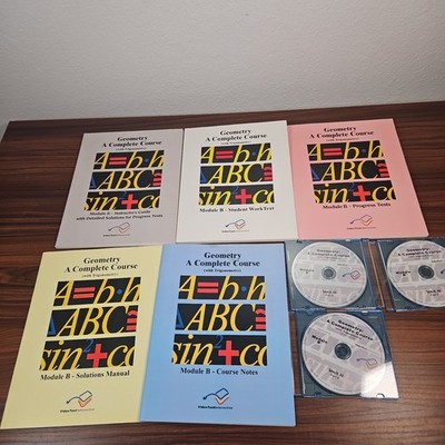 VideoText Interactive Geometry Module B with DVDs, homeschooling, complete set