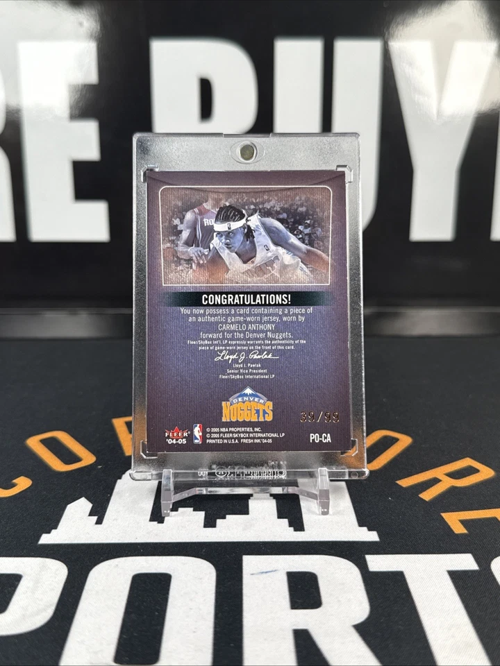 Carmelo Anthony 2004-05 Fleer Ink Property Of Denver Nuggets Patch /99 RARE! - Image 2 of 2