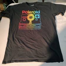 Vintage Rainbow Polaroid Land Camera One Step T-shirt Men's XL