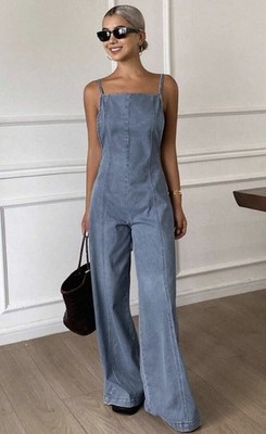 Jeans Einteiler Overall Jumpers Jumpsuit Blau S 36(8)