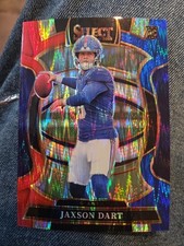 2025 Panini Select - Concourse Jaxson Dart (RC) #93 Red & Blue Shock Giants
