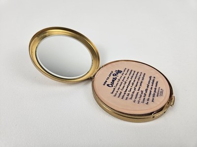 Vtg FULL Max Factor Hollywood Compact Creme Puff Candleglow Med Face Powder USA