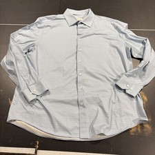 BUGATCHI Men's Geometric Pattern XXL 8-Way Stretch Dress Shirt