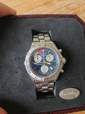 Breitling Transocean Chronograph A53340 Vintage Quartz Full Set Box Papiere