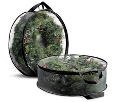 2 Pack Christmas Wreath Storage Container 30 Inch - Wreath Bag for Artificial Wr