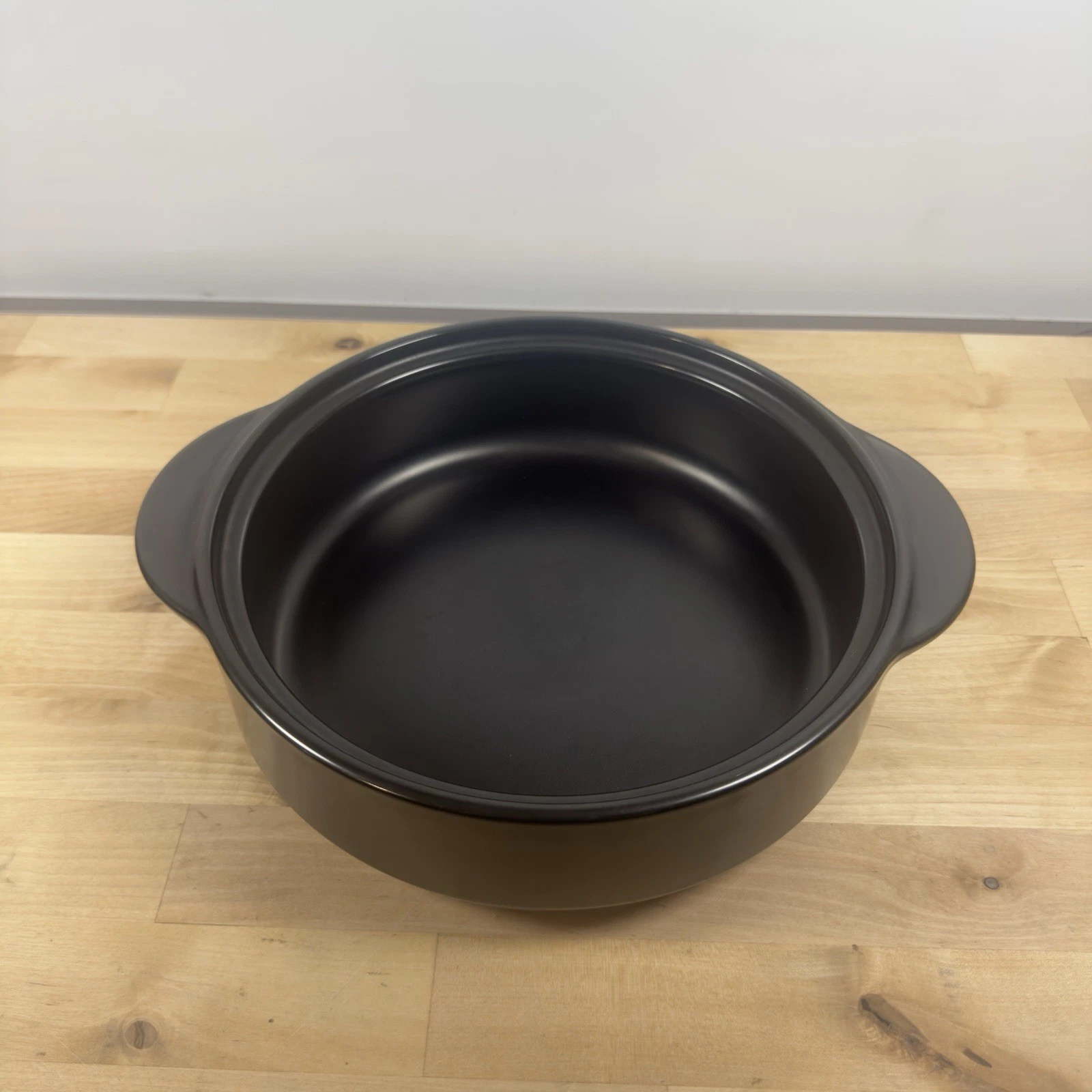 The Pampered Chef 2.5 Qt Black RockCrok Stoneware Pot REPLACEMENT No Lid