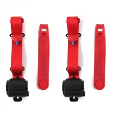 Jp Wranglertj 1997 - 2006 Standard 3pt Red Retract Bucket Seat Belt Kit-2 Be Jp Wranglertj 1997 - 2006 Standard 3pt Red Retract Bucket Seat Belt Kit-2 Be