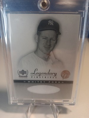 2000 UD YANKEE LEGENDS LEGENDARY PINSTRIPES JERSEY WHITEY FORD 