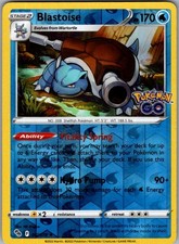 POKEMON GO BLASTOISE 017/078 R POKEMON REVERSE HOLO NM