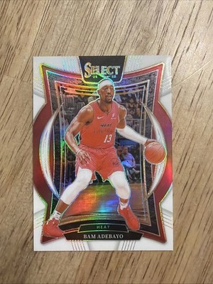 Bam Adebayo 2024-25 Panini Select #15 White Prizm /149 Miami Heat