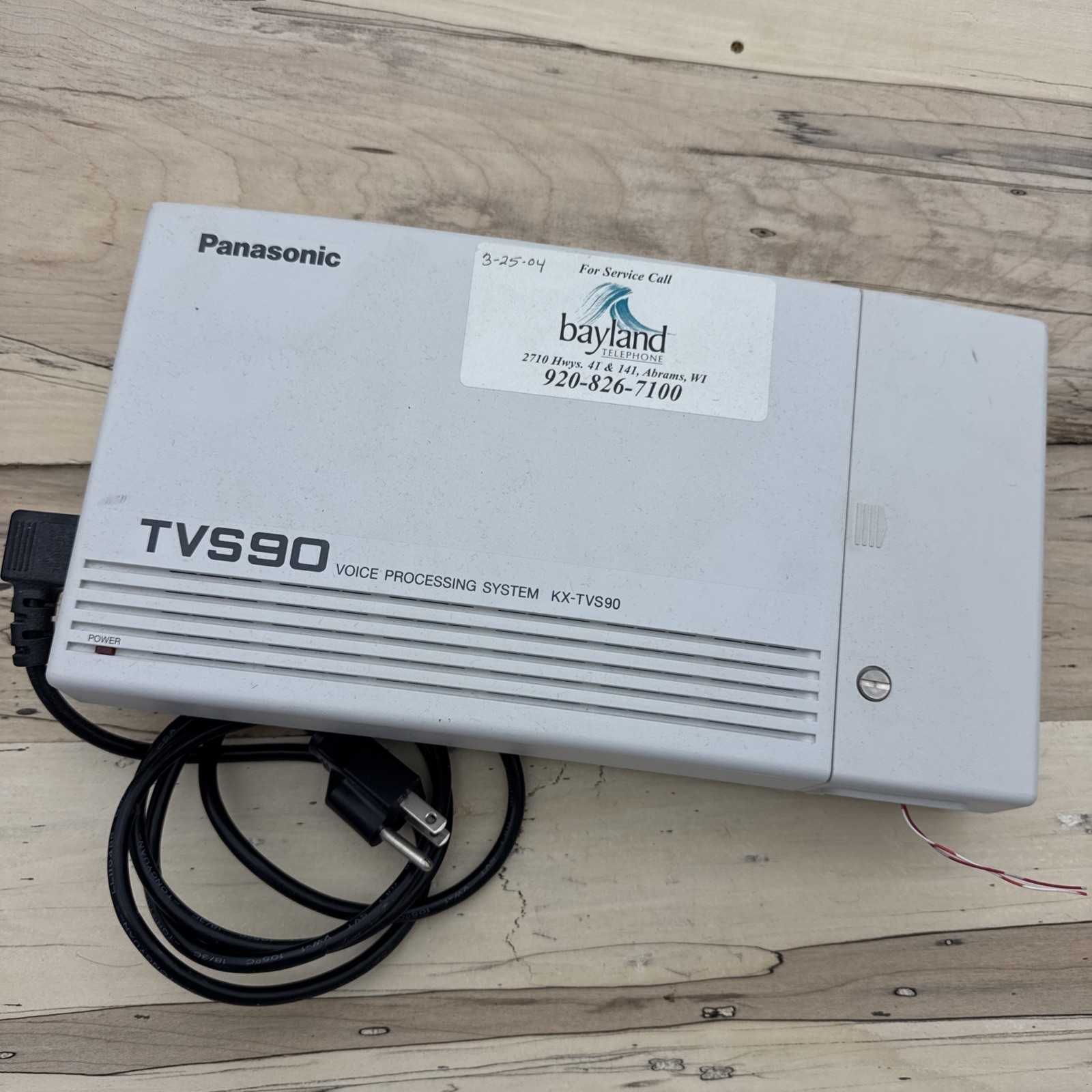 Panasonic TVS90 Voice Processing System KX-TVS90 W/ AC Cord