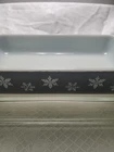 Rare Vintage Pyrex 1 1/4 Qt. Casserole Baking Dish W/ Lid Black Snowflake 548-B