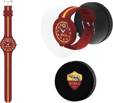 Orologio Da Polso as Roma,Giallo Rosso, Con Banda Su Cinturino, Bambini E Ragazz