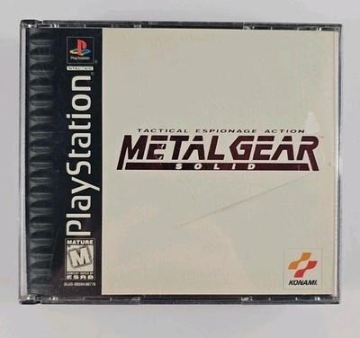 Metal Gear Solid PS1 Black Label PlayStation Sony Video Game with Manual