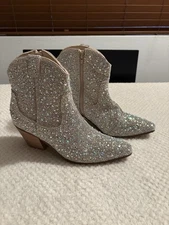 Sincerely Jules by Band of Gypsies Rhinestone Boots - Size 9
