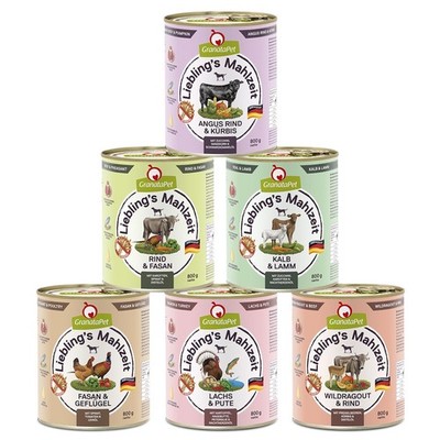 GranataPet Liebling s Mahlzeit Multipack 2 Nassfutter für Hunde im Probierpaket