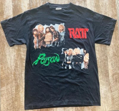 Vintage Rare 90s Ratt/Poison/LAGuns/ Great white 1999 Tour Band Tshirt Large