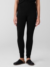 Eileen Fisher Women's Stretch Jersey Knit Ankle Length Leggings Black