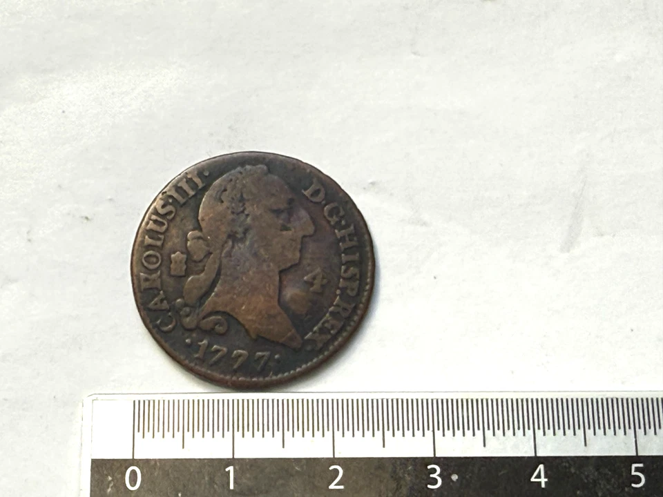 Espagne , 4 Maravedis Charles III 1777 ! 5,19 g - Photo 3/3