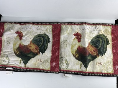 Vintage Rooster Placemats set 4 Clothe Primitive Farm House Rustic Kitchen Kmart