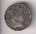 1899-P BARBER DIME 90% SILVER PHILADELPHIA 10¢ UNITED STATES AMERICA TEN CENTS