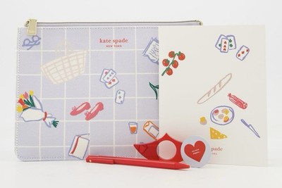 Kate Spade Schreibwaren-Set Picknick-Design 6-teilig schönes Geschenk brandneu versiegelt im Beutel