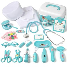 Durable Doctor Kit for Kids, 27 Pcs Deluxe Pretend Play Medical Kit Toy with ...