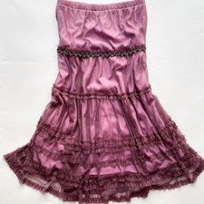 Burgundy mesh skirt waist 33
