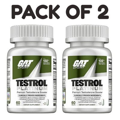 GAT SPORT Testrol   Test Booster for Men   60 Capsules   Pack of 2