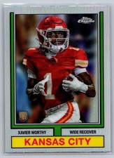 2024 Topps Chrome #74TF-8 Xavier Worthy 1974 Topps Football Refractor