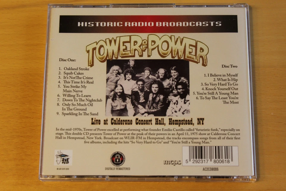 Tower of Power 2 CD Set Live 1975 at Calderone Hall NY Import CD Alles neuwertig - Bild 4 von 4