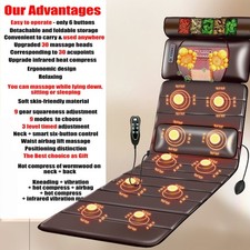 Massage Mat Full Body Massager Mattress Pad with Heat Full Body Vibration Motor