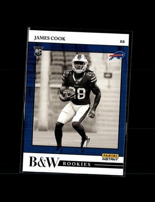 JAMES COOK 2022 PANINI INSTANT B&W `ROOKIE CARD RC BUFFALO BILLS E8