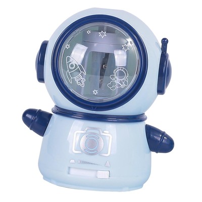 Spaceman Pencil Sharpeners Cartoon Cute Safe Flexible Electric Pencil UB