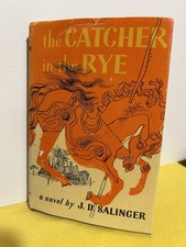 THE CATCHER IN THE RYE ~ J.D. SALINGER (1951) Vintage Book Club Ed  HC +DJ  BOMC