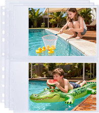 30 Pack 5x7 Photo Album Refill Pages for 3 Ring Binder,Ultra-Clear Photo Sleeves
