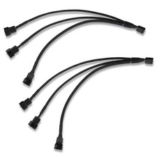 2 Pack 3 Way 4 Pin Pwm Fan Splitter Cable, PC Fan Splitter 1 to 3 Converter CA P