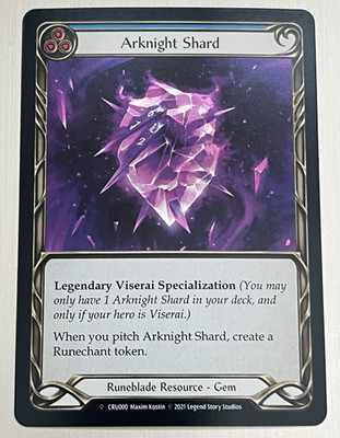 Arknight Shard Flesh & Blood TCG CRU000 Unlimited Rainbow Foil Fabled Near Mint