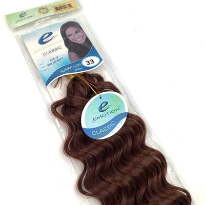 EMOTION CLASSIC Human Hair Extensions RDB 18 Ripple Deep Bulk #33 Wavy