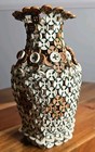 Handmade Folk Art Button Vase One of a Kind 6” Tall — photo 2