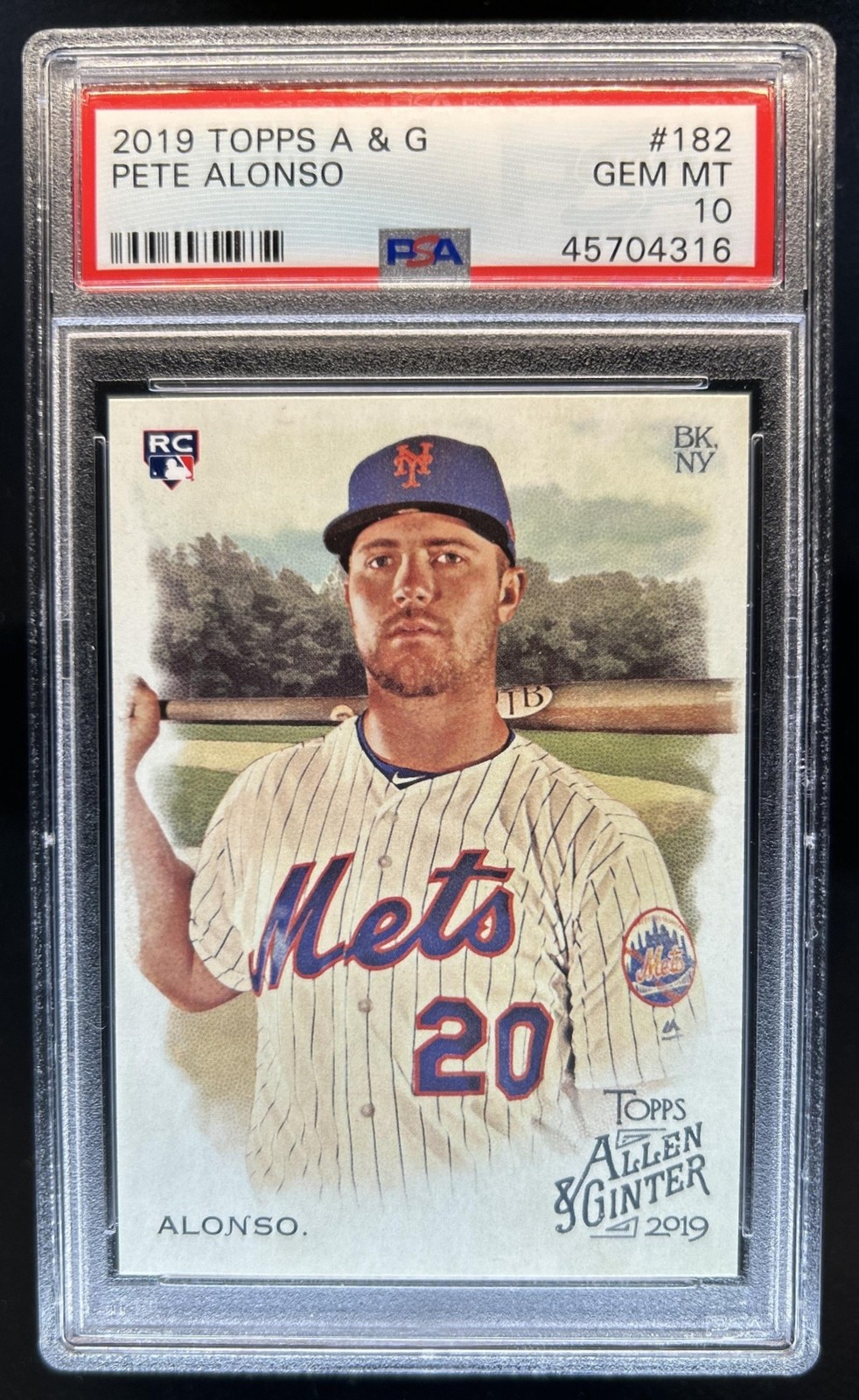 2019 Topps Allen & Ginter Pete Alonso RC Rookie #182 Mets PSA 10 GEM MINT