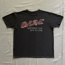 DARE Drug Awareness T Shirt Mens Size XL Black Short Sleeve Anti-Drug