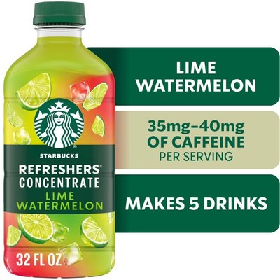 Starbucks Refreshers Concentrate Lime Watermelon,Refreshing Drink,32 fl oz.