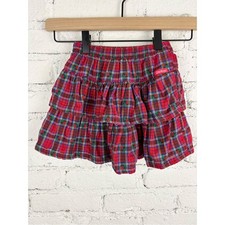 Vintage OshKosh Plaid Girls Tiered Ruffle 4