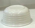 VTG White Milk Glass Ribbed Mixing Large Mixing Bowl Unbranded