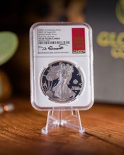 2025-W U.S. Army "250th Anniversary Privy" Silver Eagle |  First Day of Issue NG