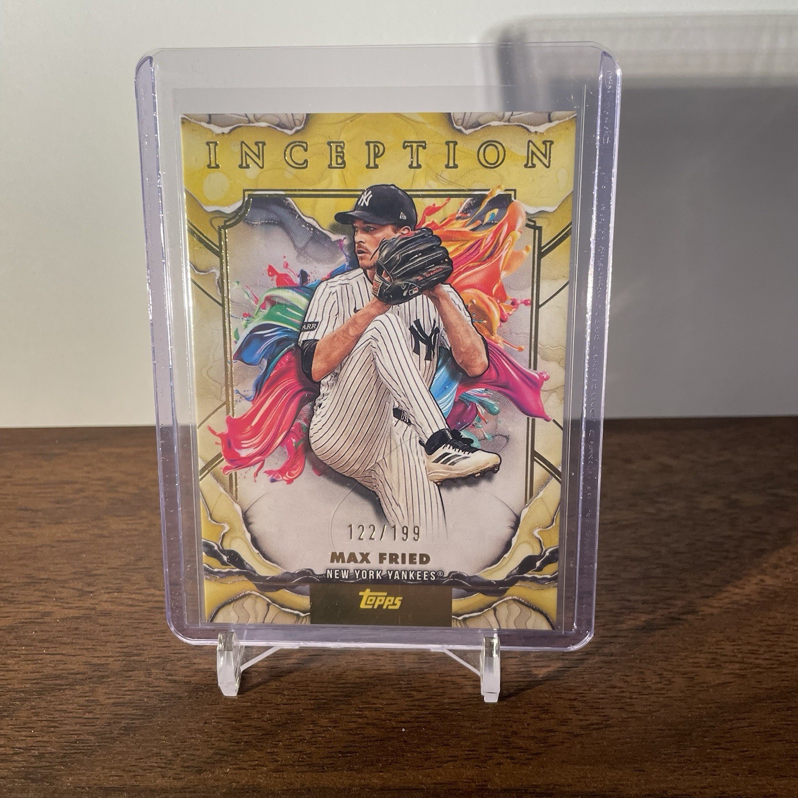 2025 Topps Inception Max Fried Yellow /199 #58 Yankees
