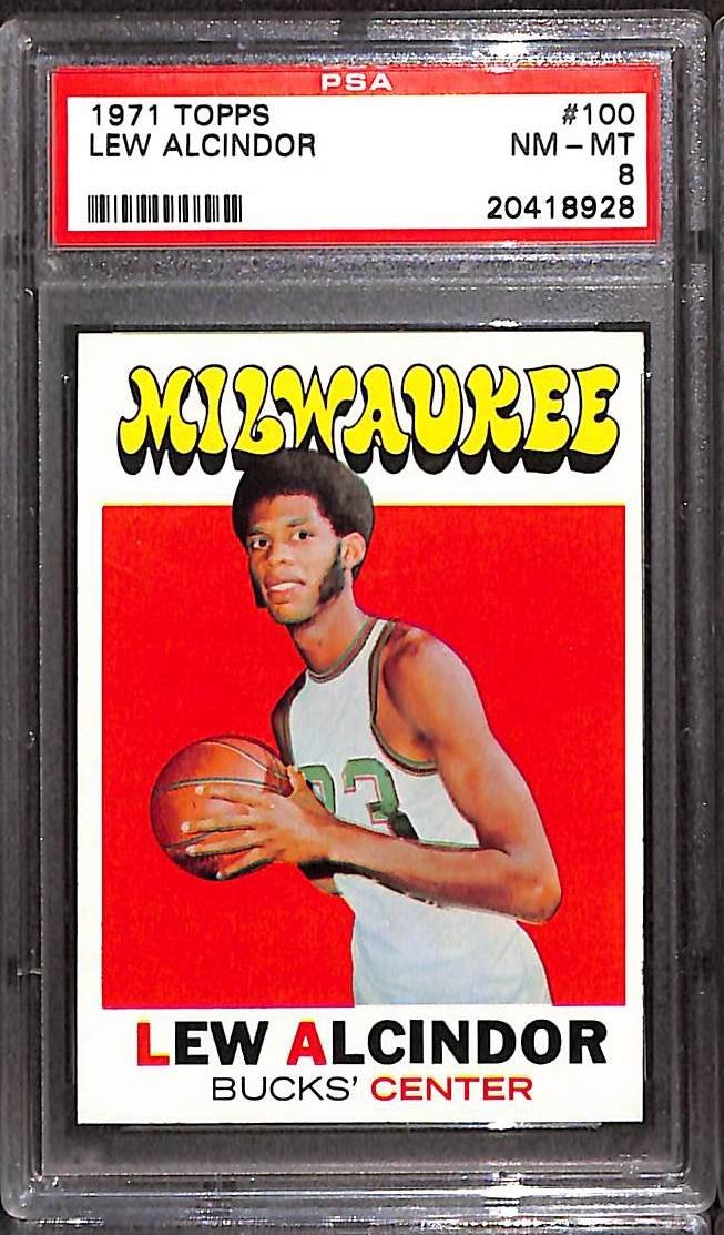 1971 TOPPS #100 Lew Alcindor PSA 8 NM-MT 20418928